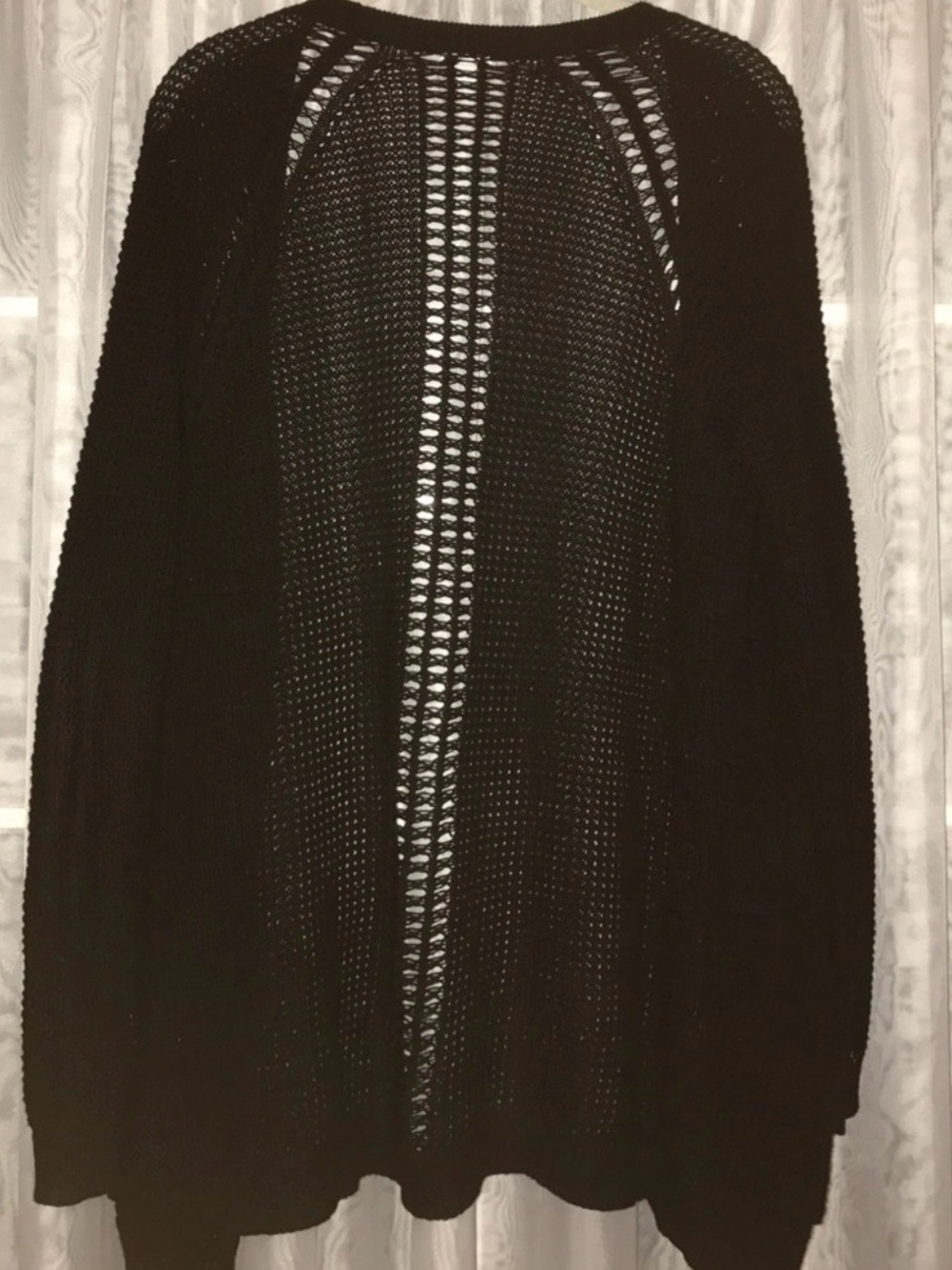 bp Black Open-Weave Button Cardigan - Picture 2 of 2